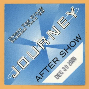 Journey 1999 Under The Stars Concert Tour Aftershow Backstage Pass