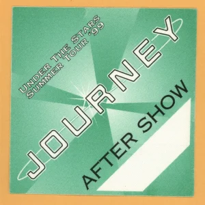 Journey 1999 Under The Stars Concert Tour Aftershow Backstage Pass