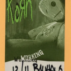 Korn 2000 Issues Concert Tour Working Backstage Pass - Used