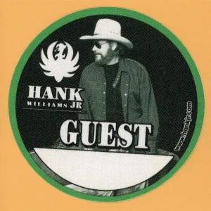 Hank Williams Jr. 2003 I'm One of You Concert Tour GUEST Backstage Pass