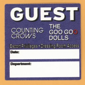 Goo Goo Dolls 2006 Counting Crows Concert Tour GUEST Backstage Pass
