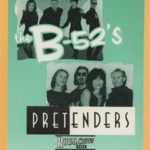Pretenders 1998 B-52's Concert Tour ALL ACCESS Backstage Pass