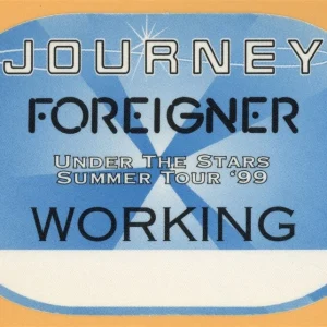 Journey 1999 Under The Stars w/ Foreigner Concert Tour Working Backstage Pass
