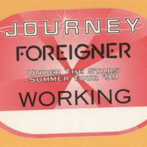 Journey 1999 Under The Stars w/ Foreigner Concert Tour Working Backstage Pass