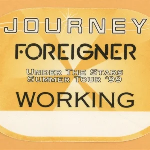 Journey 1999 Under The Stars w/ Foreigner Concert Tour Working Backstage Pass