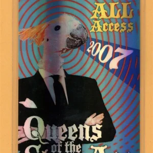 Queens of The Stone Age 2007 Era Vulgaris Tour AA Laminated Backstage Pass