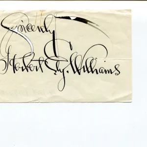 Sir Herbert Williams Author Member Parliament Croydon Reading Signed Autograph