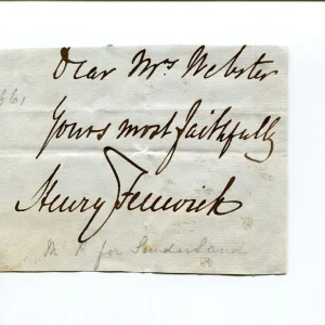 Henry Fenwick Civil Lord of the Admiralty MP Sunderland Signed Autograph