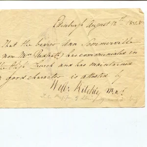 William Ritchie British Minister High Church Clergy Signed Autograph ALS