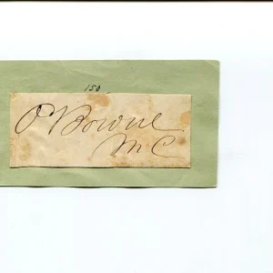 Obadiah Bowne 1800s New York NY US Representative Congress Signed Autograph