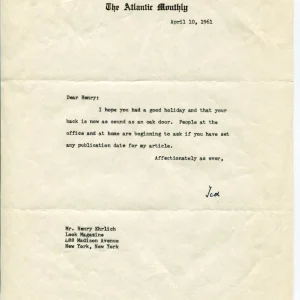 Edward A Weeks The Atlantic Monthly Editor Signed Autograph TSL