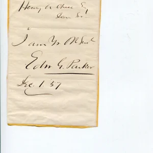 Edward Griffin Parker Author of Reminiscences of Rufus Choate Signed Autograph