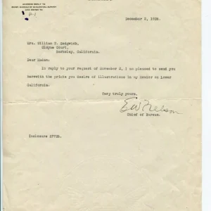 Edward William Nelson Ethnologist Naturalist Signed Autograph TSL