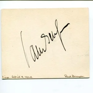 Paul Berryer Minister Of State Interior And Health Belgium Signed Autograph