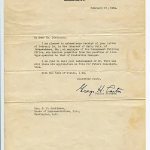 George H. Carter US Public Printer Signed Autograph TSL