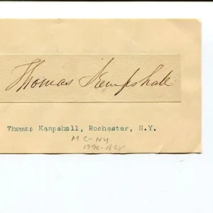 Thomas Kempshall 1800s US NY New York Representative Congress Signed Autograph
