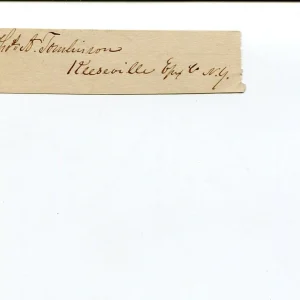Thomas A Tomlinson New York NY US Representative Congress 1800s Signed Autograph