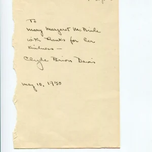 Clyde Brion Davis Great American Novel The Anointed Author Signed Autograph Note