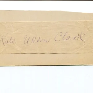 Kate Upson Clark Children's Author New York Evening Post Writer Signed Autograph