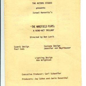 Michael Moriarty Jill O'Hara Dominic Chianese The Wakefiled Plays Program