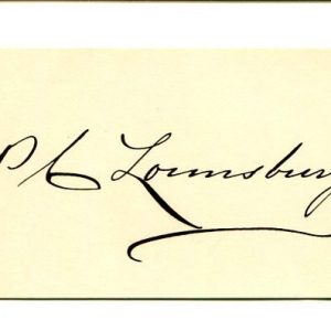 Phineas Lounsbury Governor of Connecticut Signed Autograph