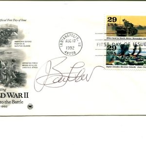 John Barry Lawler WWII Fighter War Ace Signed Autograph FDC