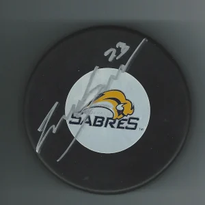 Zemgus Girgensons Signed Buffalo Sabres Puck