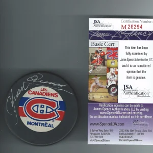 YVAN COURNOYER SIGNED MONTREAL CANADIENS TRENCH PUCK JSA AUTHENTICATED