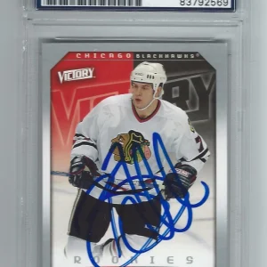 BRENT SEABROOK SIGNED 2005/06 VICTORY ROOKIE CARD #253 PSA/DNA CERTIFIED