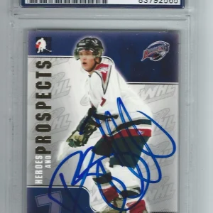 BRENT SEABROOK SIGNED 2004/05 HEROES AND PROSPECTS CARD #58 PSA/DNA CERTIFIED