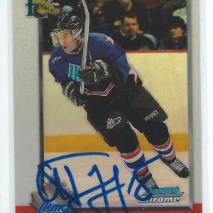 Alex Tanguay Signed 1998/99 Bowman Prospects CHL Chrome Refractor Card #108R