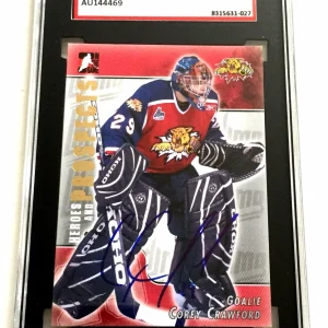 COREY CRAWFORD SIGNED 2004/05 HEROES AND PROSPECTS CARD #228 SGC AUTHENTICATED