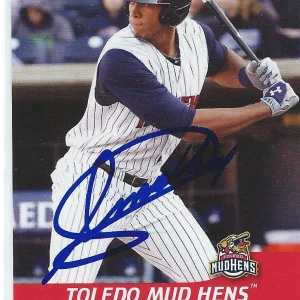 Steven Moya Signed Toledo Mud Hens 2015 Choice Card Detroit Tigers