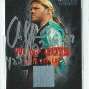Chris Jericho Signed 2004 Fleer WWE Chaos Event-Used Memorabilia Card #TG-CJ