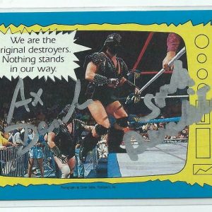 Demolition Ax And Smash Signed 1987 Topps Ringside Action Card #71