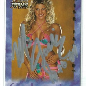 Miss Jackie Signed 2003 Fleer WWE Divine Divas On Location Card #14
