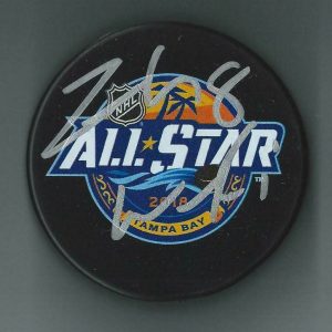 Zach Werenski Signed 2018 All-Star Game Puck Columbus Blue Jackets