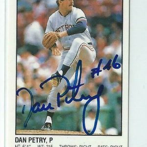 Dan Petry Signed 1991 Panini Sticker Card #240 Detroit Tigers