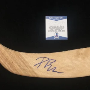 Philip Broberg Signed Edmonton Oilers Stick Beckett COA Q90694