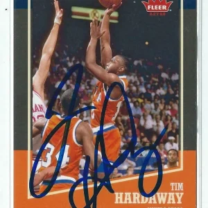 Tim Hardaway Signed 2013/14 Fleer Card #13
