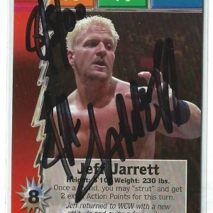 Jeff Jarrett Signed 2000 WCW Nitro Game Card WWE WWF