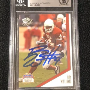 Roy Williams Signed 2004 National Card Day Press Pass Card Beckett Authenticated