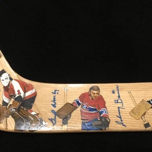 NHL Legend Goalies Signed Custom Hand Painted Northland Stick Beckett LOA COA