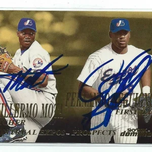 Guillermo Mota & Fernando Seguignol Signed 2000 Skybox Dominian Card #294