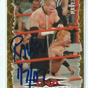 Raven Signed 2004 Pacific TNA WWE Wrestling Card #67 WWE