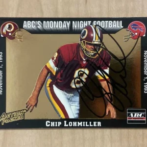 CHIP LOHMILLER WASHINGTON REDSKINS SIGNED 1993 ACTION PACKED CARD #35 W/COA
