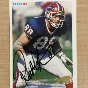 PETE METZELAARS BUFFALO BILLS SIGNED AUTOGRAPHED 1994 FLEER CARD #44 W/COA B
