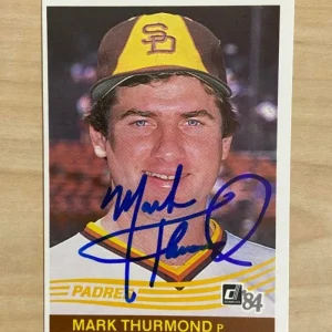 MARK THURMOND SAN DIEGO PADRES SIGNED AUTOGRAPHED 1984 DONRUSS CARD #505 W/COA