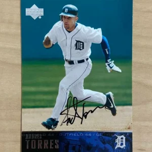 ANDRES TORRES DETROIT TIGERS SIGNED AUTOGRAPHED 2004 UPPER DECK CARD #108 W/COA