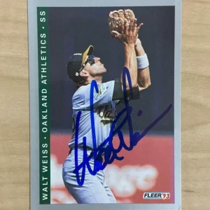 WALT WEISS OAKLAND ATHLETICS SIGNED AUTOGRAPHED 1993 FLEER CARD #300 W/COA